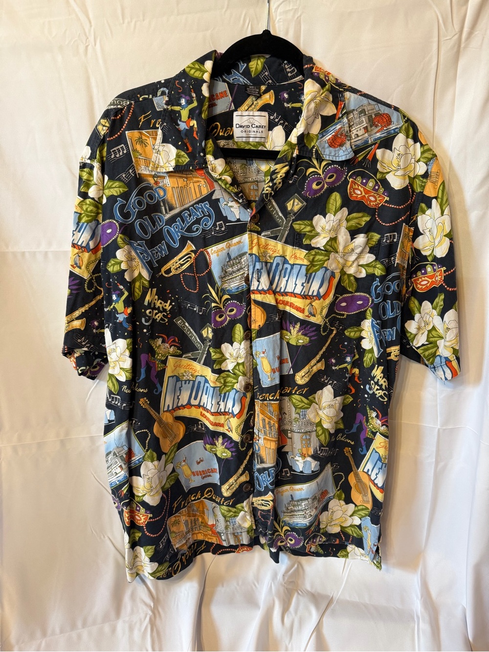 Dave Carey Original New Orleans Print Short-Sleeve Button Shirt